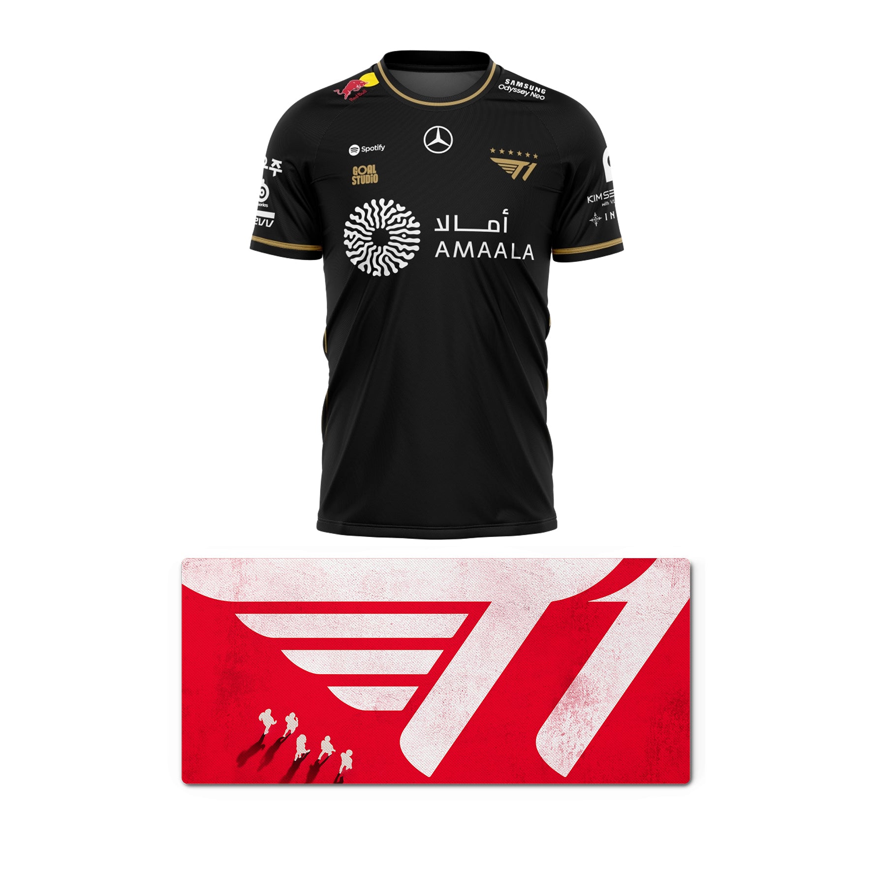 Camiseta T1 2025 - FAKER + MOUSE PAD T1 XXL