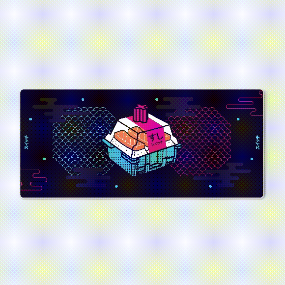 Mouse Pad Fluor Sushi Switch