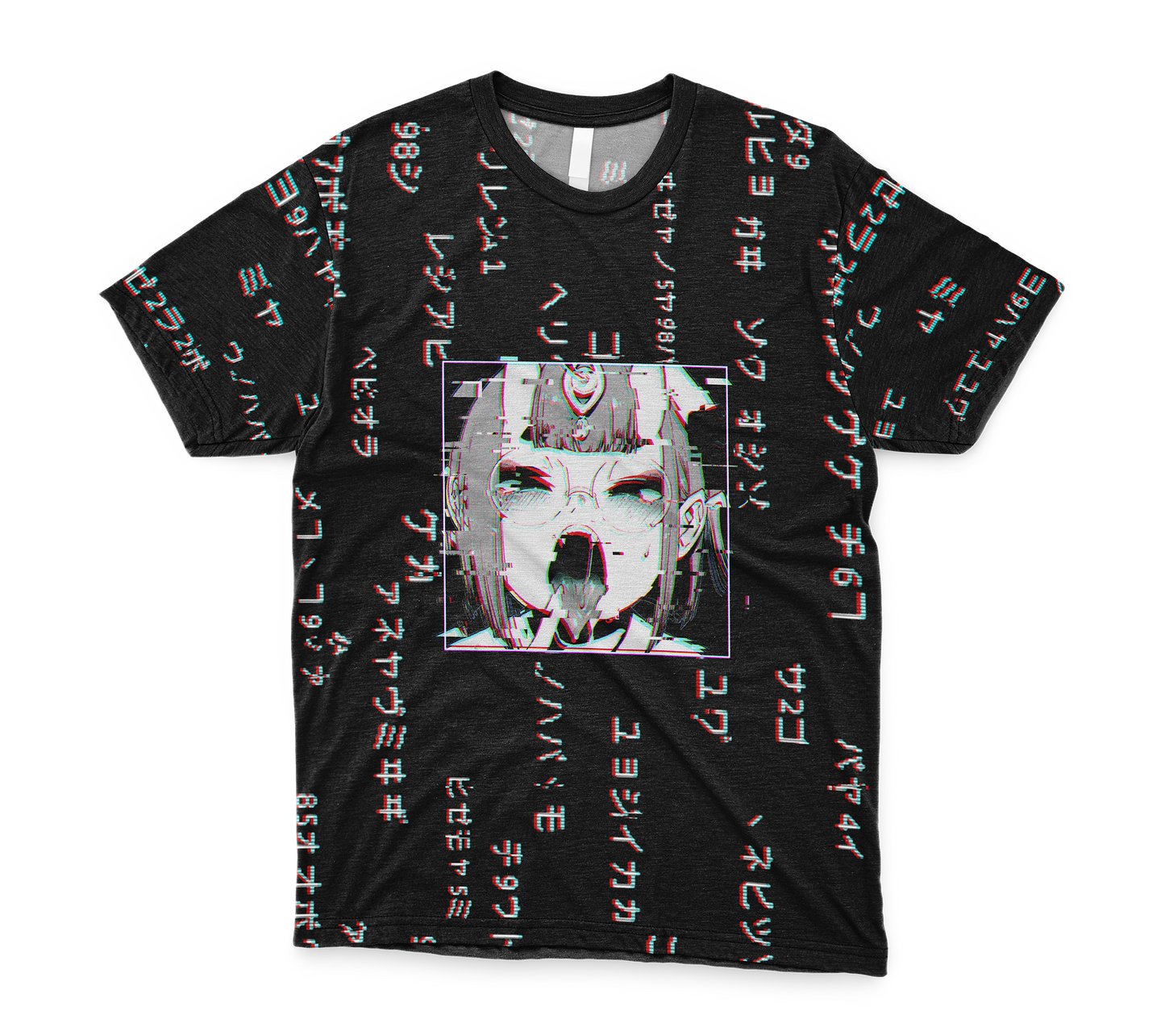 Remera Anime Glitched Waifu