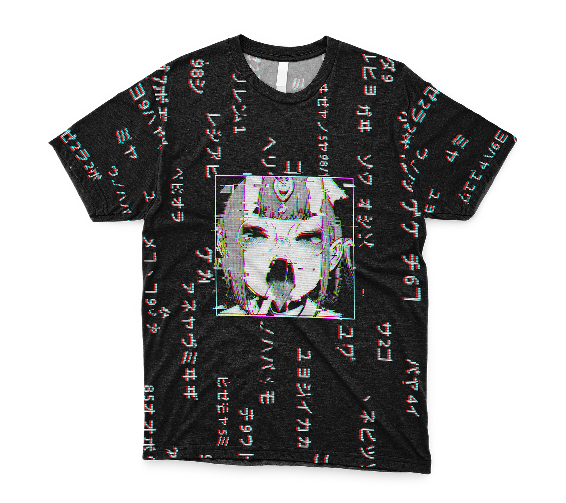 Remera Anime Glitched Waifu