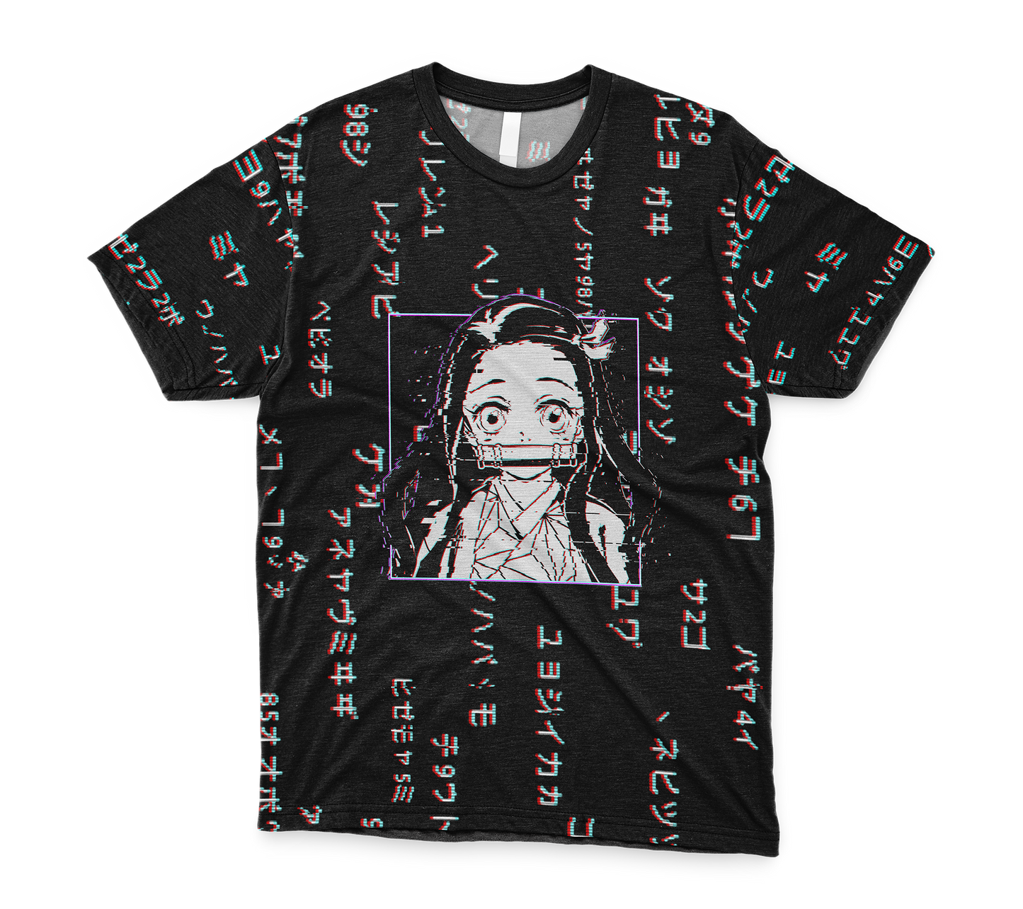 Remera Anime Glitched Waifu