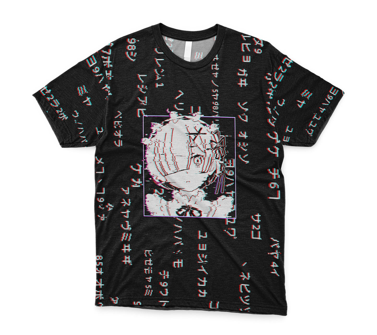 Remera Anime Glitched Waifu