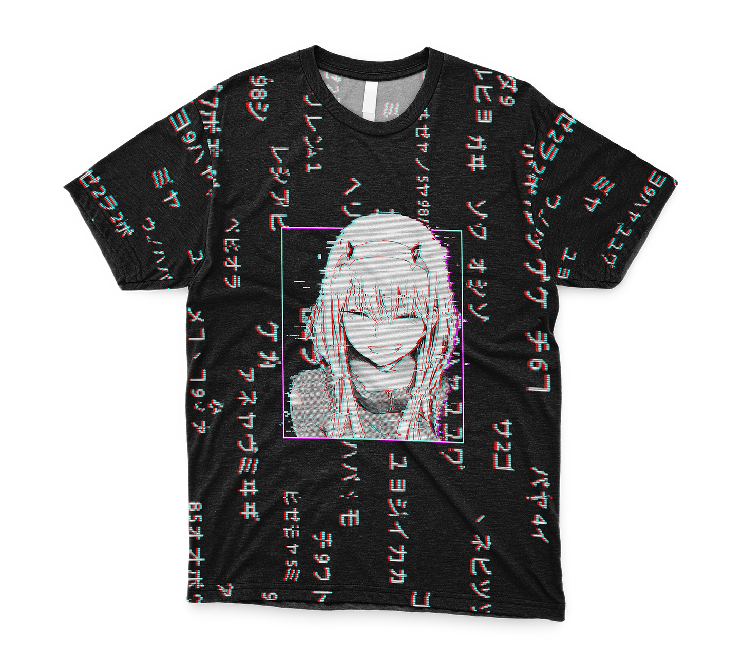 Remera Anime Glitched Waifu