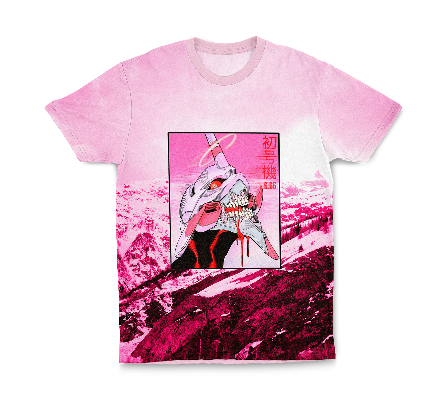 Remera Evangelion Rosa