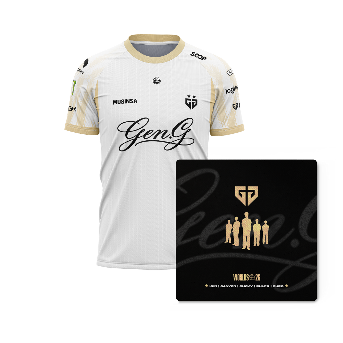 Camiseta + Mouse Pad GenG Worlds 2026