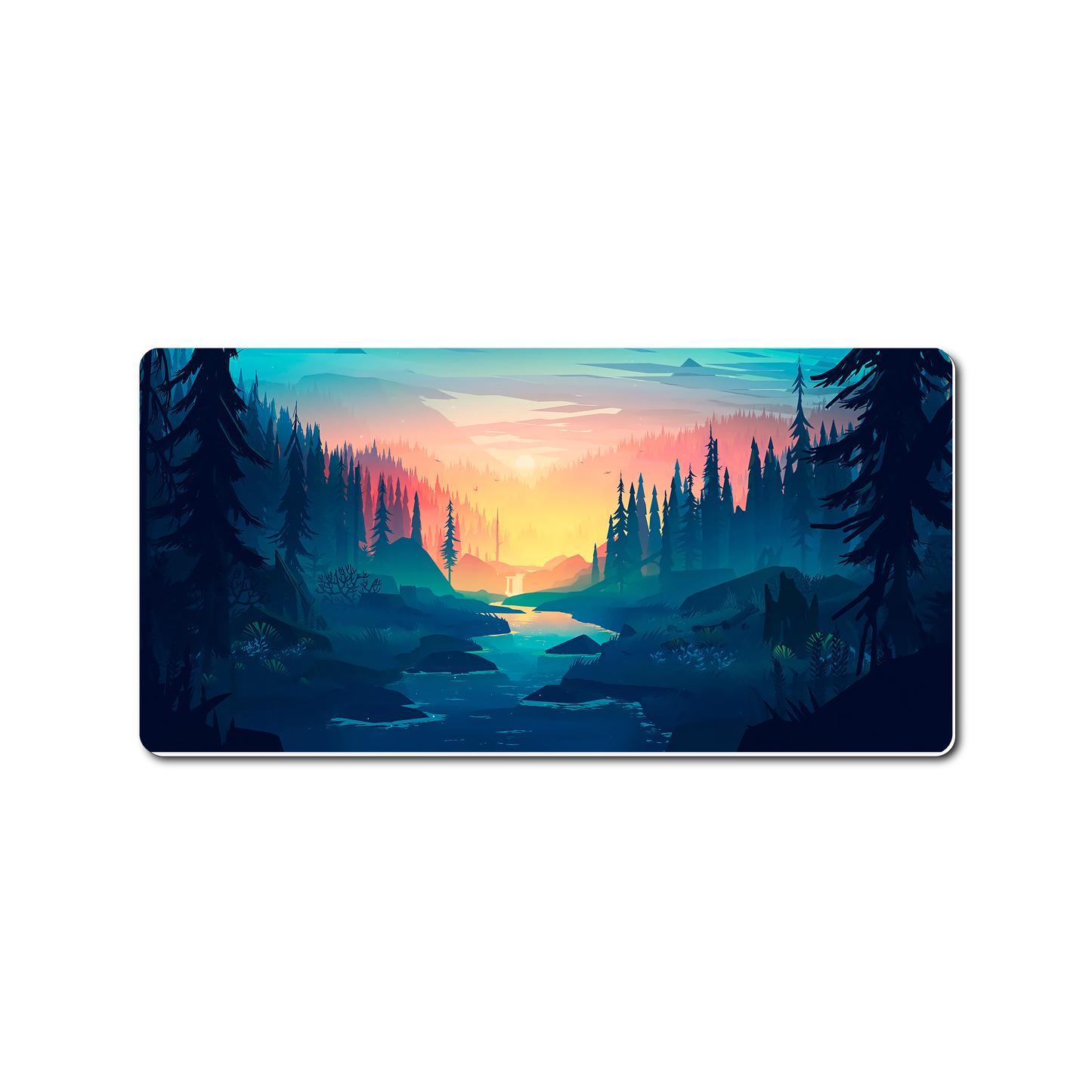 Mouse Pad Gamer Atardecer Rio