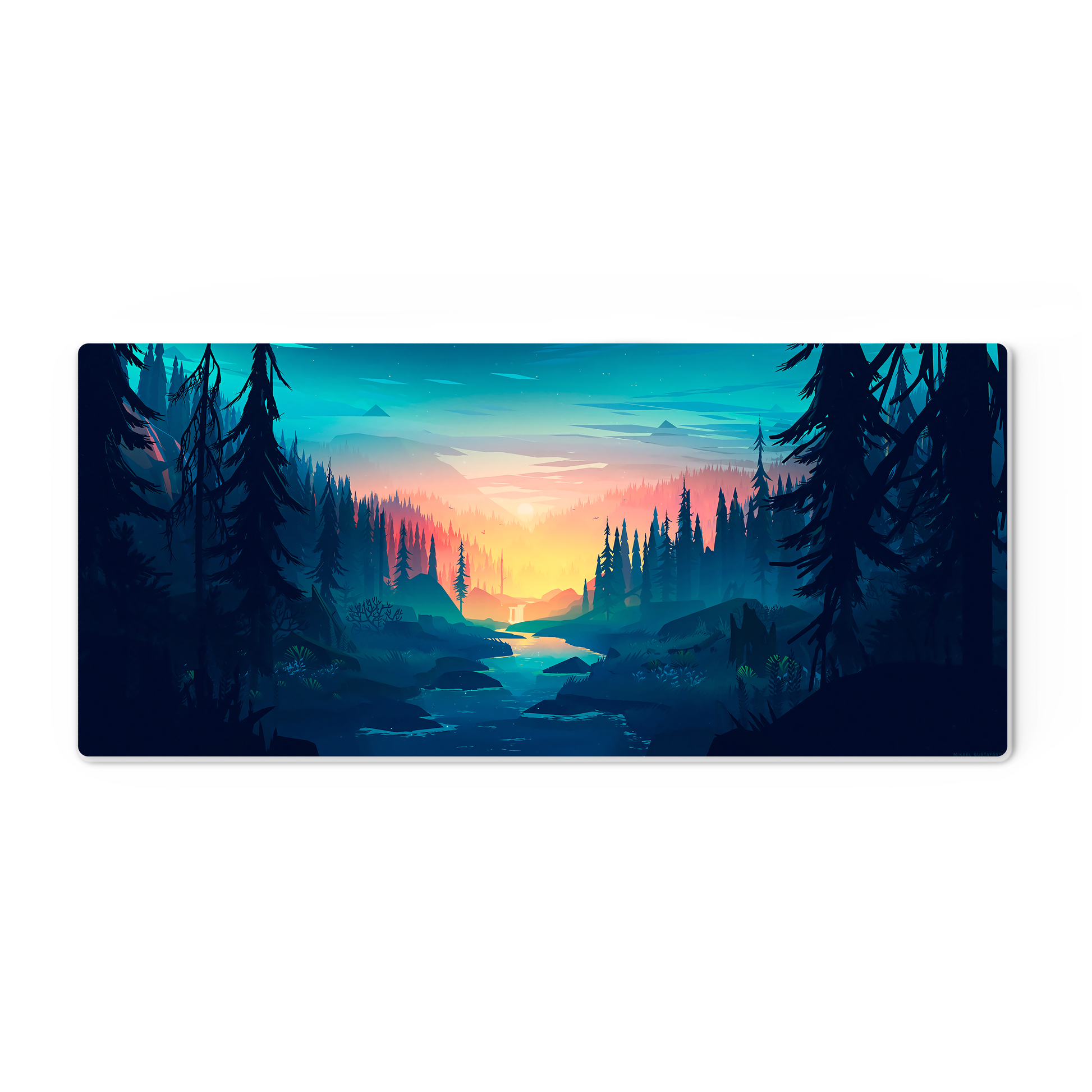 Mouse Pad Gamer Atardecer Rio