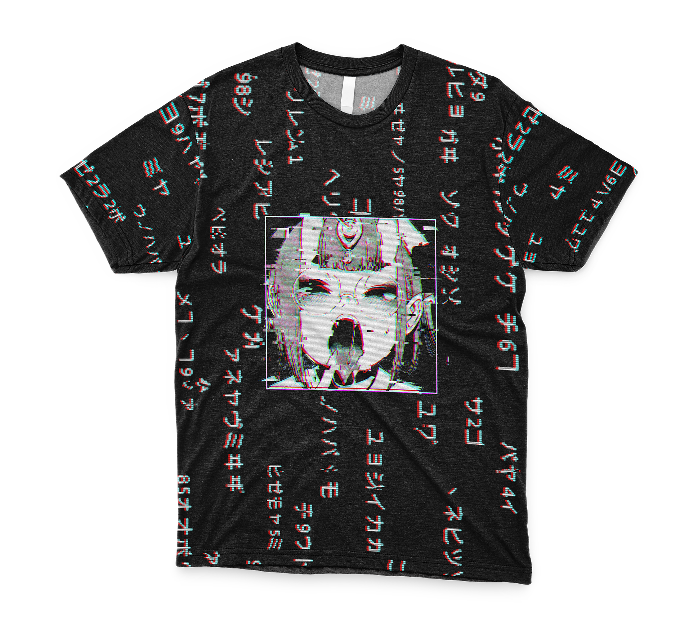 Remera Anime Glitched Waifu