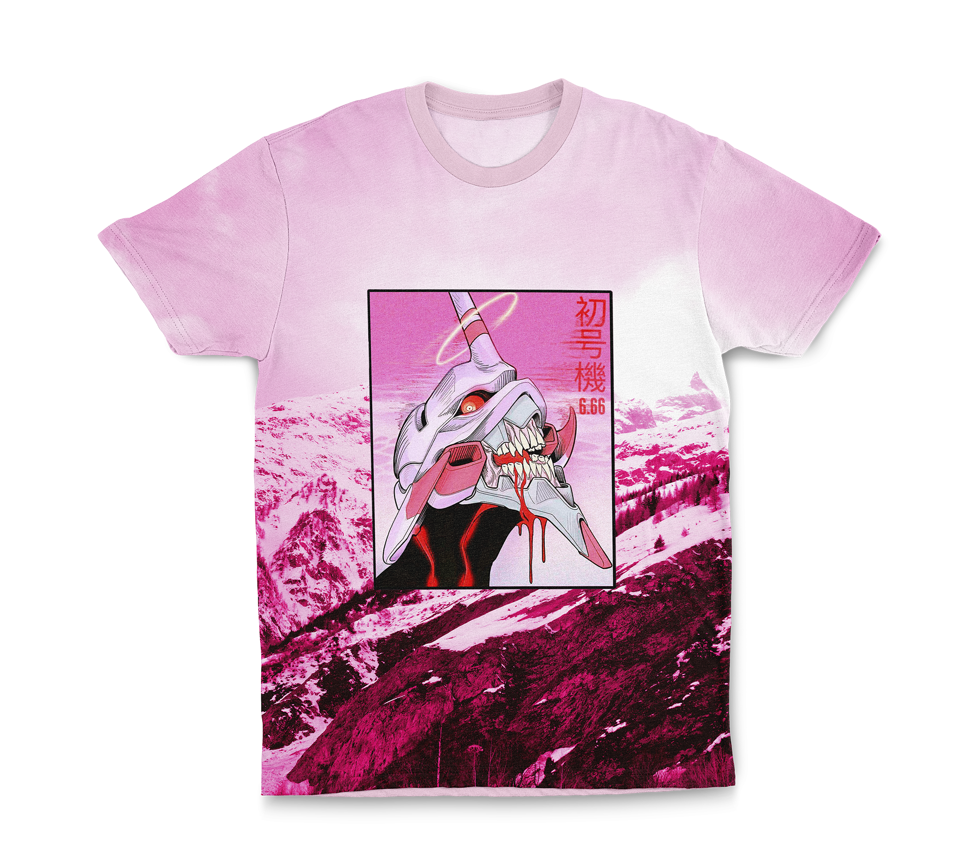 Remera Evangelion Rosa